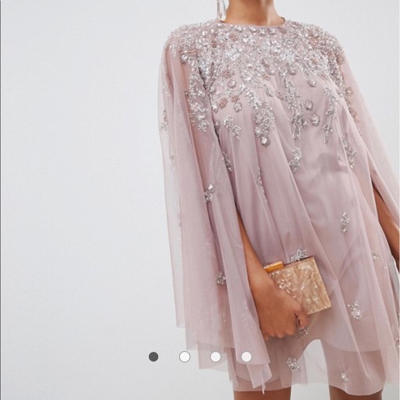 ASOS Curve Dresses & Skirts - mini dress with heavily embellished cape